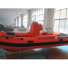 Aufblasbares Rettungs-Rippen-Boot schweres orange Fiberglas 5.2m